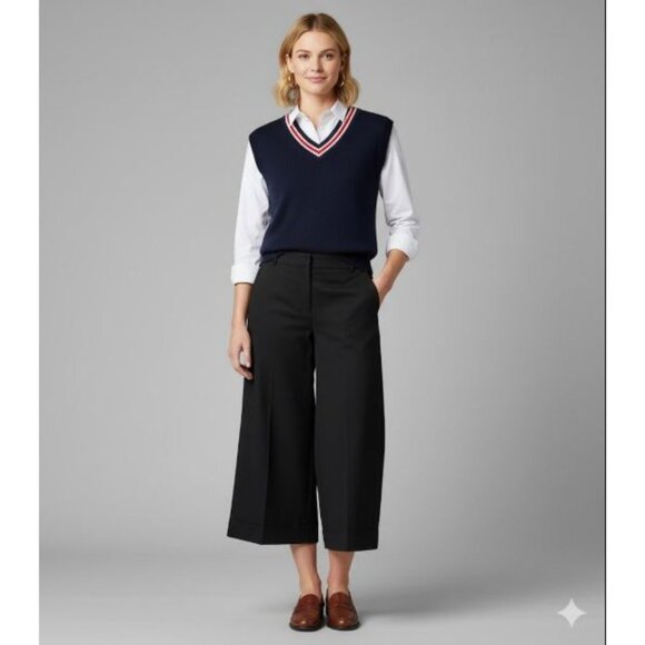 The Limited Cassidy Fit Classic Black Wide Leg Cropped Pants Women's Size 4 - Picture 10 of 10